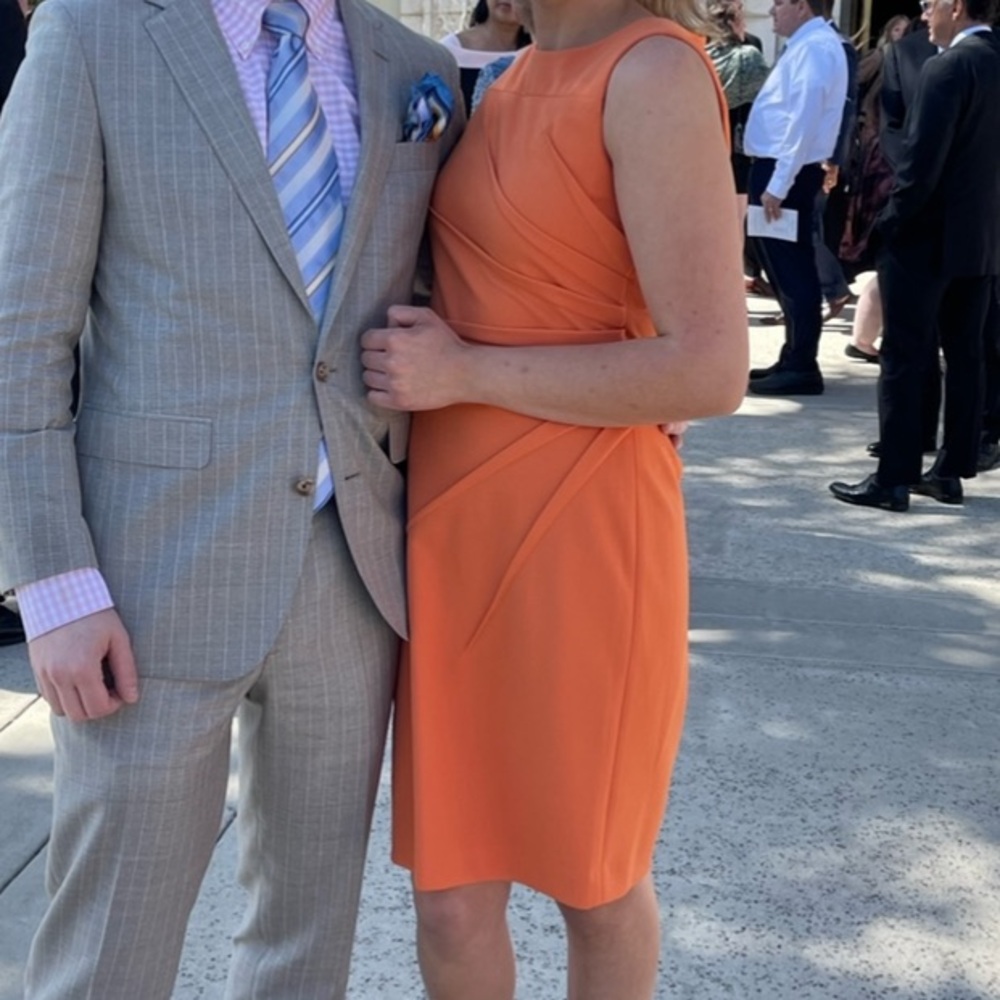 Calvin Klein Orange Sheath Dress